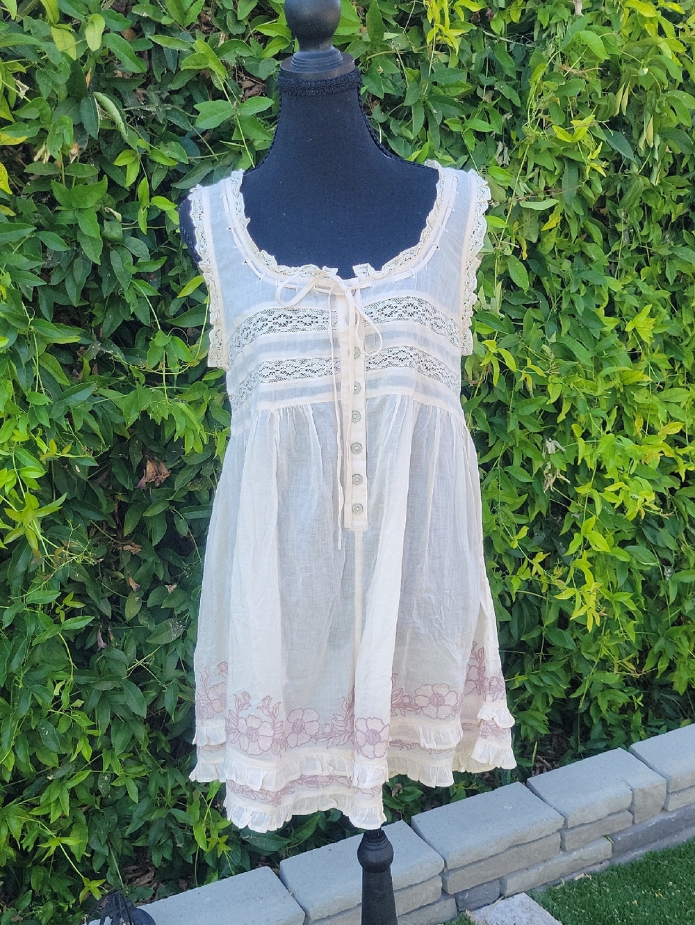 Intimately Free People Bali Sail Away Romper Pearled Ivory S